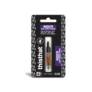 THCA Live Resin Vape Cartridge, 1g Indica, Girl Scout Cookie Strain
