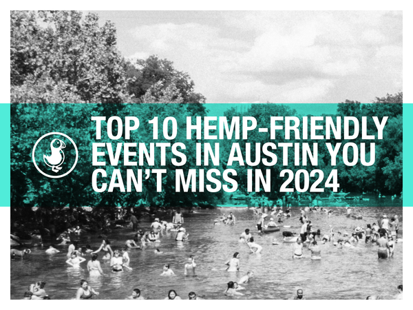 Top 10 hemp-friendly events in Austin 2024 — outdoor festival crowd at Texas hemp event with thisthat guide