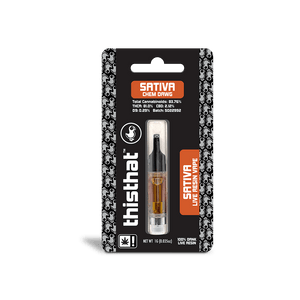 THCA Live Resin Vape Cartridge, 1g Sativa, Chem Dawg Strain