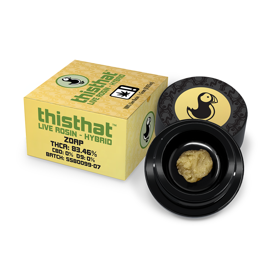 Dabs de colofonia viva con THCA - 1 g